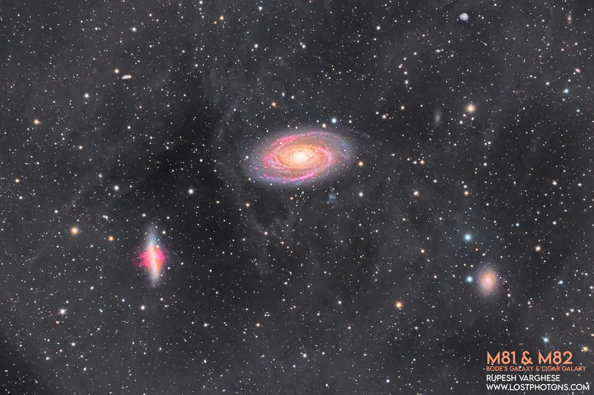Bode and Cigar Galaxies - A wide 2022 revision of the M81 and M82 galaxy field