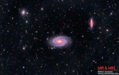 Bode and Cigar Galaxies - Two very different galaxies in one field