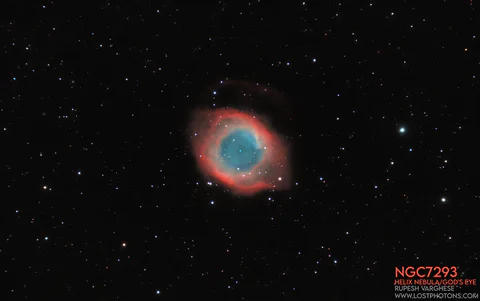 Helix Nebula - A planetary nebula drifting in Aquarius