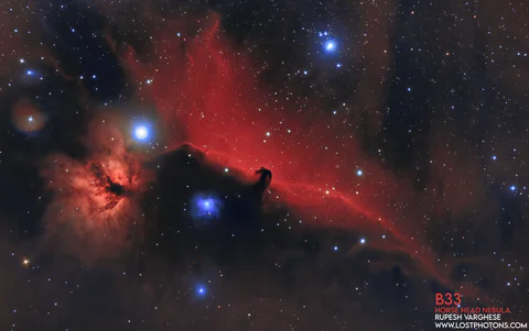 Horsehead Nebula - A dark nebula silhouetted against emission