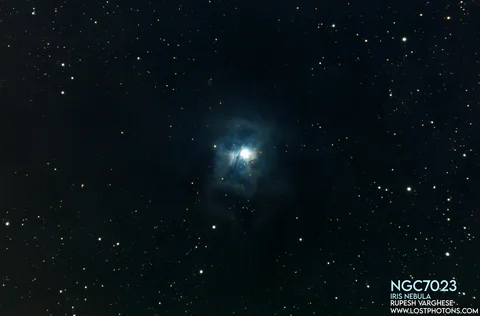 Iris Nebula - Blue reflection light in dark dust