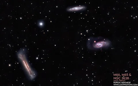 The Leo Triplet - M65 and M66 from the Leo Triplet region