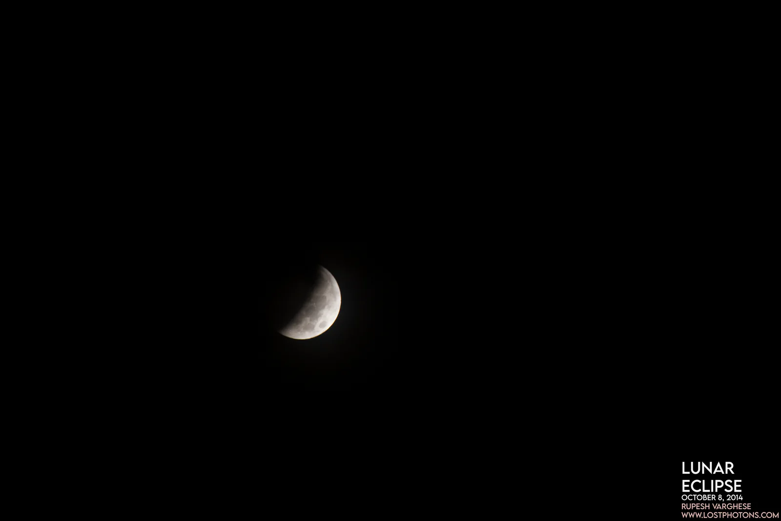Lunar Eclipse 2014 - Sequence frame 3 from the 2014 lunar eclipse