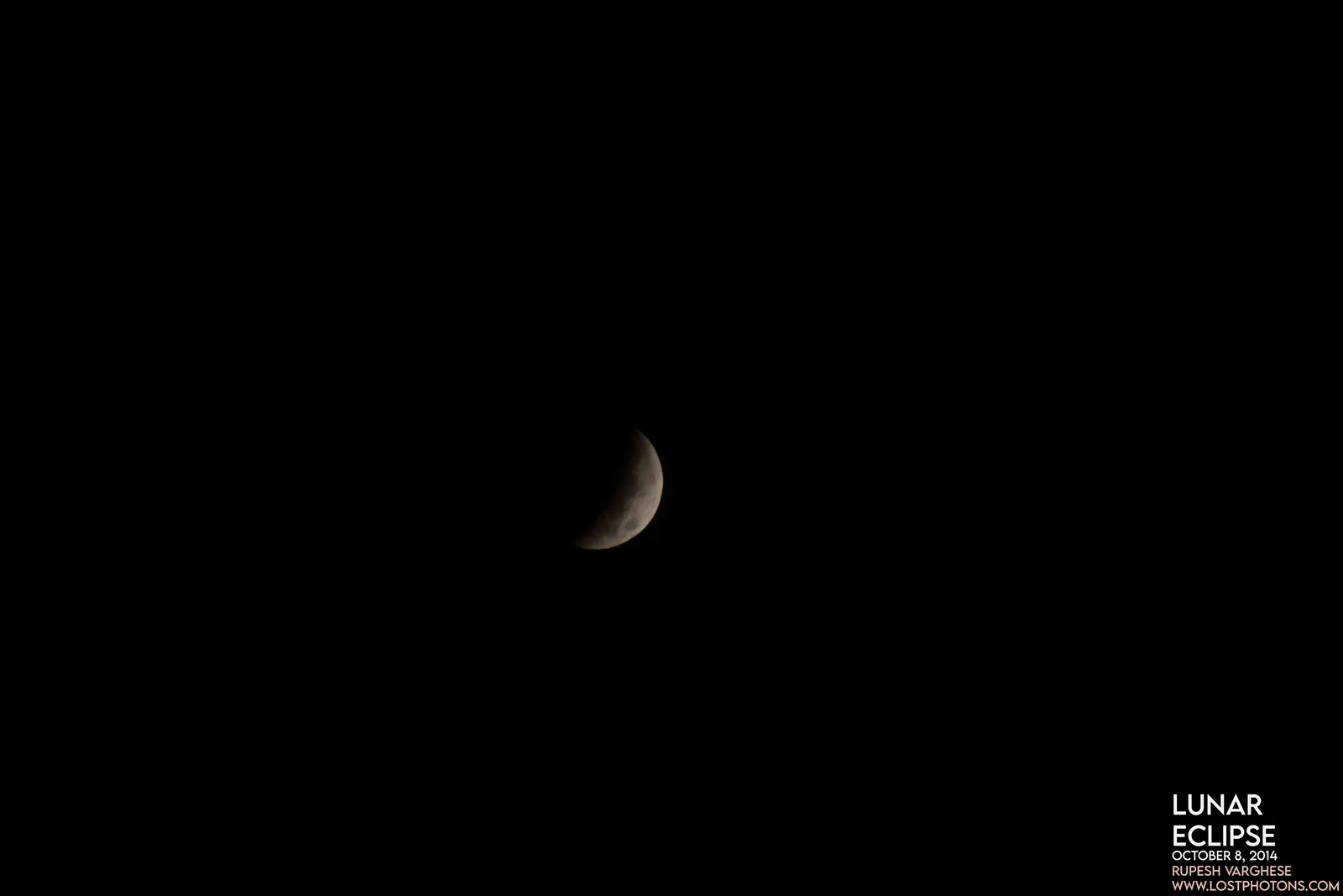 Lunar Eclipse 2014 - Sequence frame 4 from the 2014 lunar eclipse