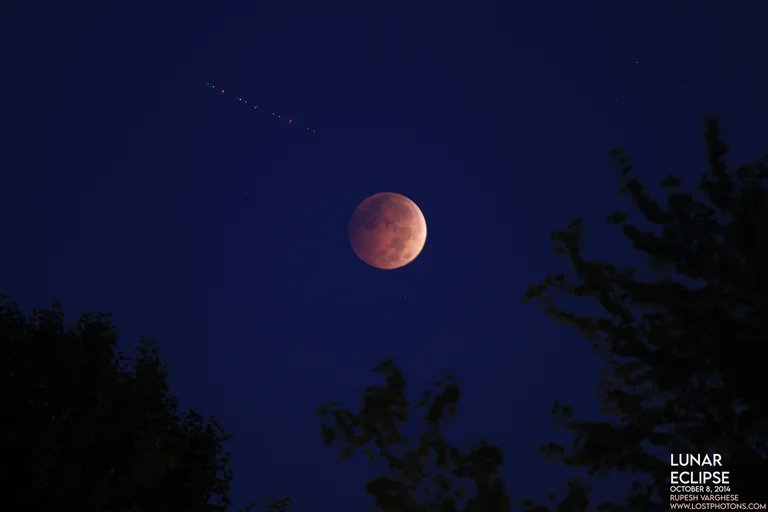 Lunar Eclipse 2014 Composite in Moon