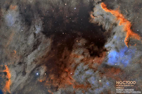 North America and Pelican Nebulae - A hydrogen-rich coastline in Cygnus