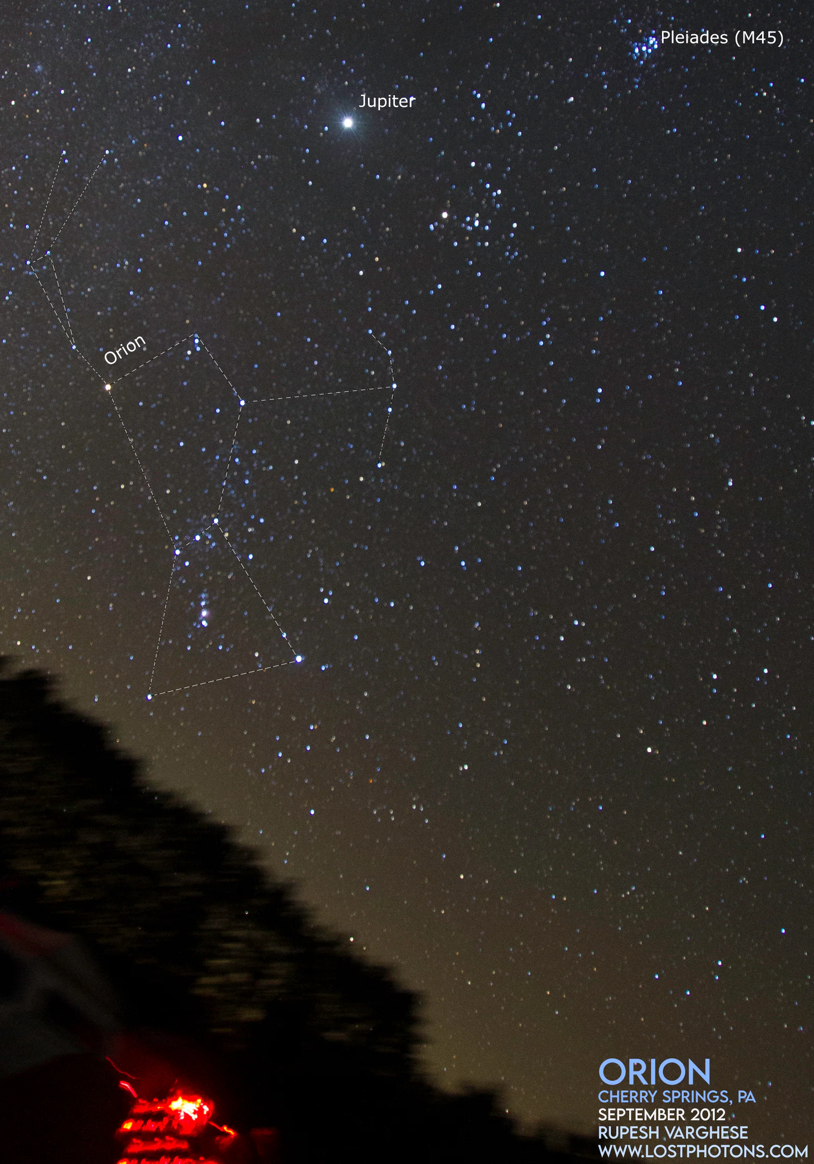Orion Widefield Annotated - The Orion field with labeled targets