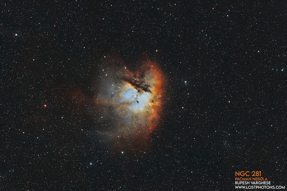 Pacman Nebula - A star-forming emission nebula in Cassiopeia