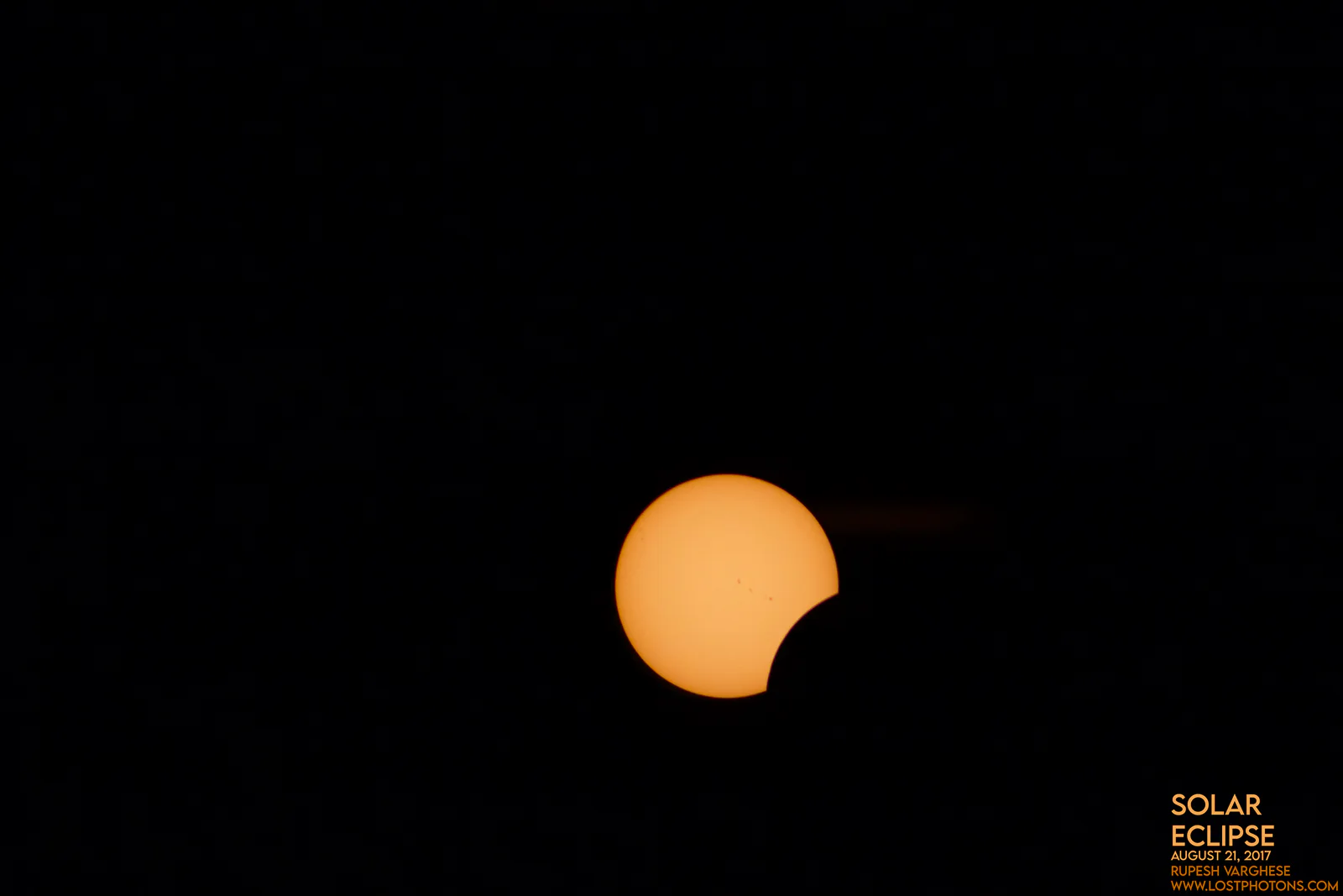 Solar Eclipse 2017 - Sequence frame 1 from the 2017 eclipse