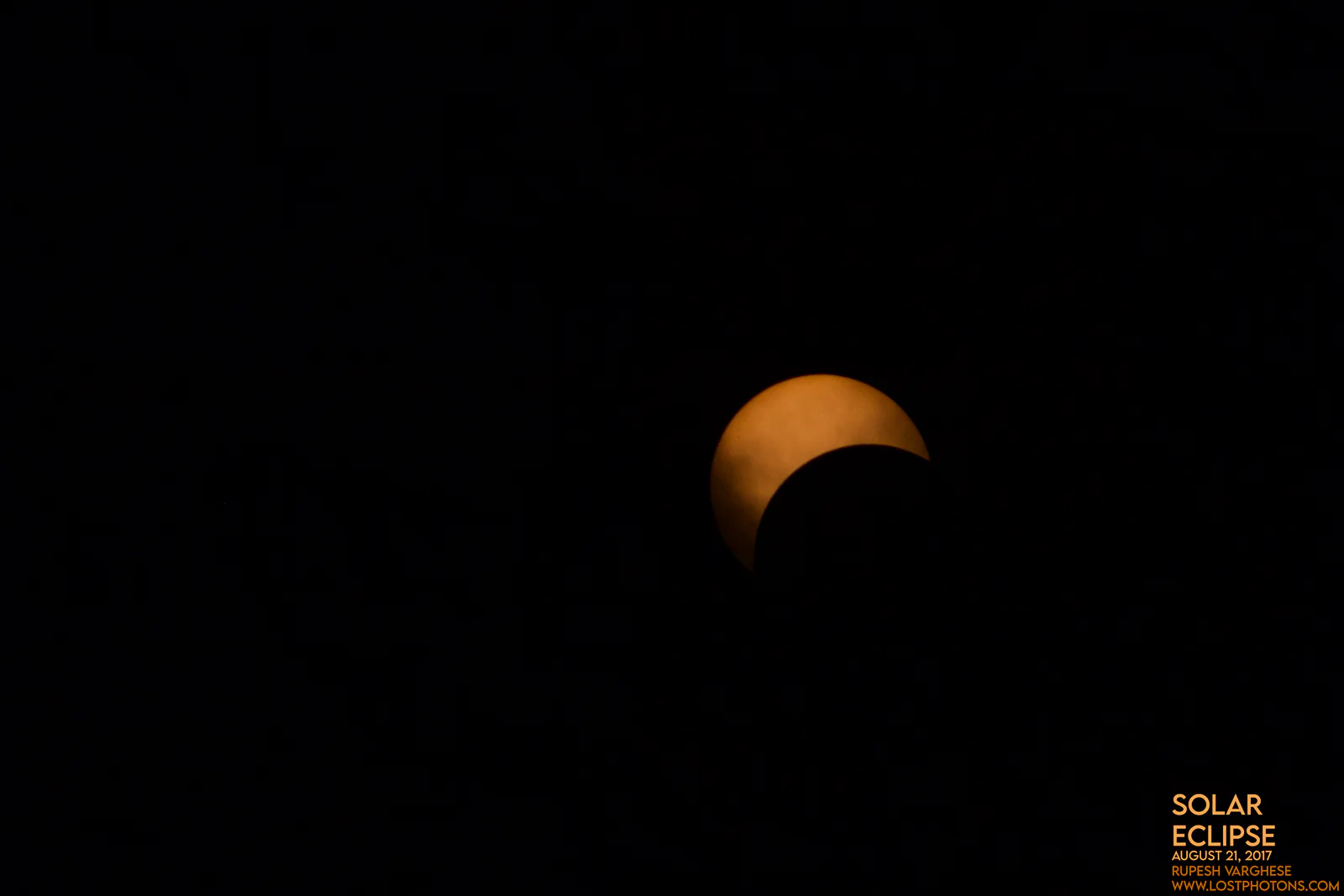 Solar Eclipse 2017 - Sequence frame 4 from the 2017 eclipse