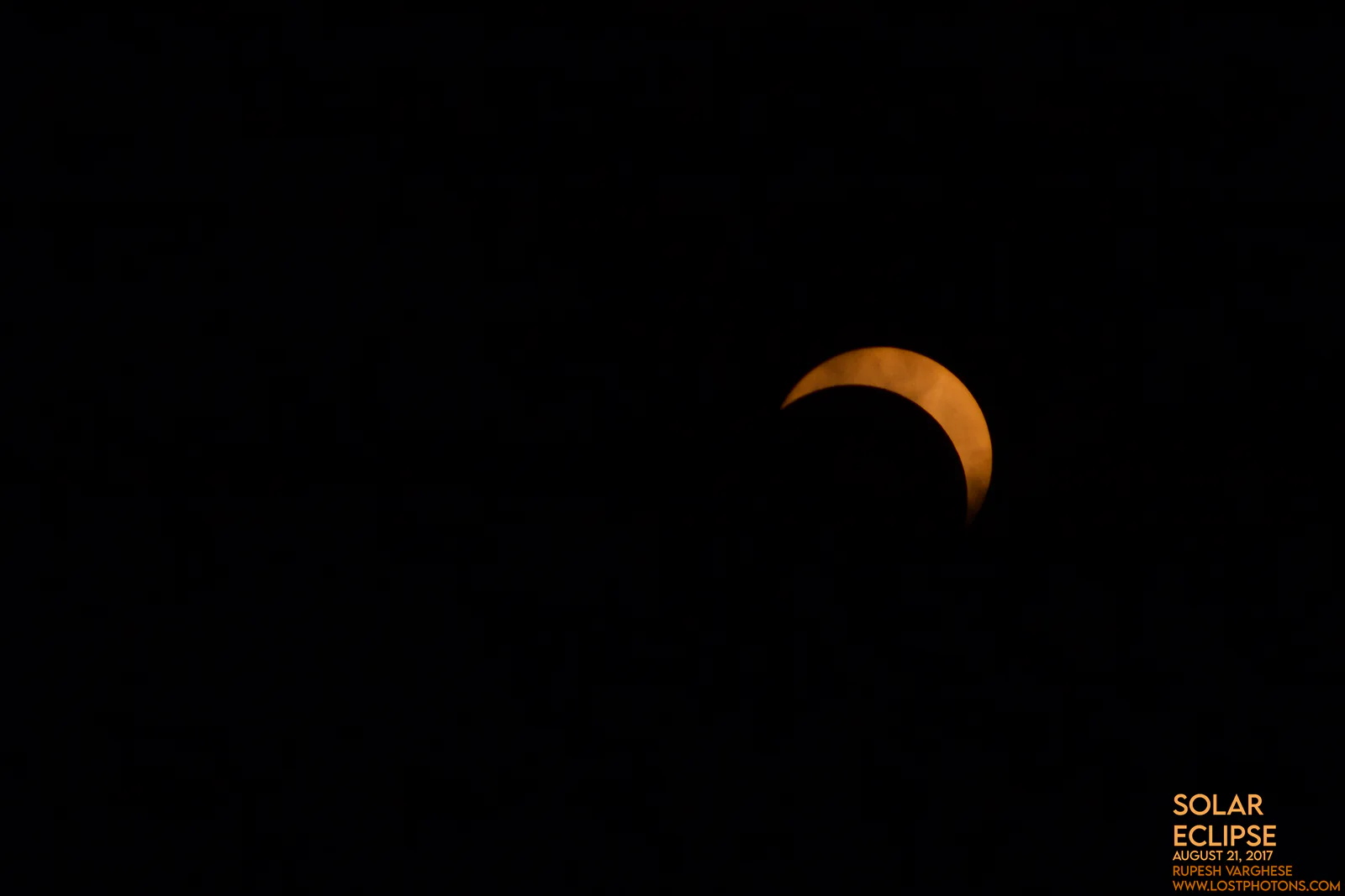 Solar Eclipse 2017 - Sequence frame 6 from the 2017 eclipse