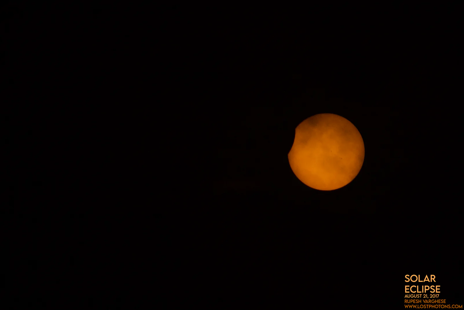 Solar Eclipse 2017 - Sequence frame 9 from the 2017 eclipse