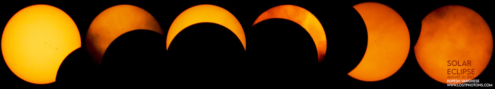 Solar Eclipse 2017 Composite - A combined view of the 2017 eclipse sequence