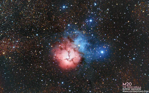 Trifid Nebula - Emission, reflection, and dust in one frame